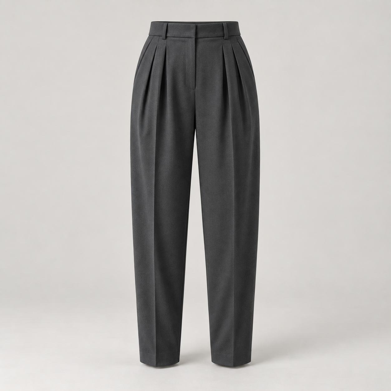 Fold Tapered Trouser in Charcoal