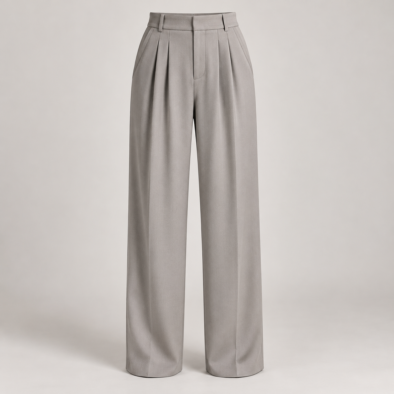 Frame Straight Trouser in Stone grey