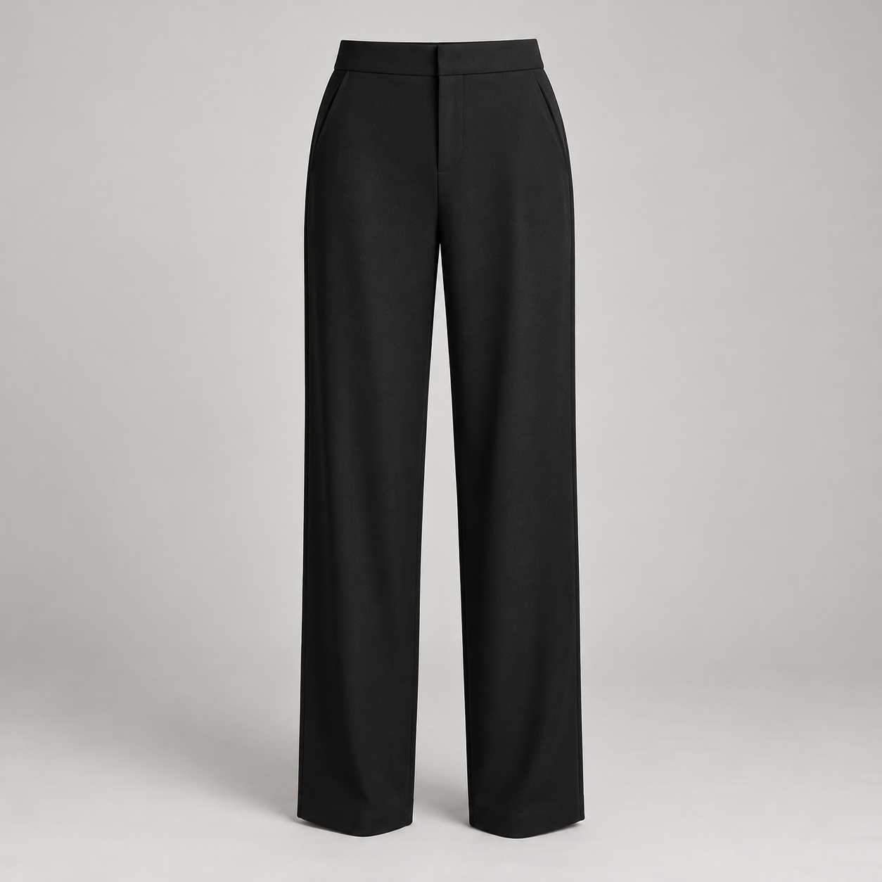 Line Straight Trouser in Black